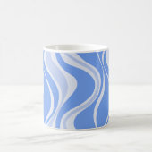 Blaues Wellen-Mug Kaffeetasse (Mittel)