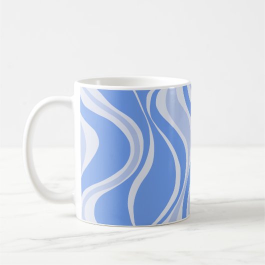 Blaues Wellen-Mug Kaffeetasse (Links)