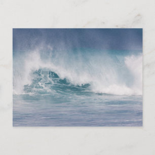 Blaues Wellenabsturz, Maui, Hawaii, USA 3 Postkarte