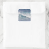 Blaues Wellenabsturz, Maui, Hawaii, USA 3 Quadratischer Aufkleber (Tasche)