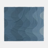 Blaues wellenförmiges Muster Fleecedecke (Vorderseite (Horizontal))