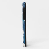 Blaues Wellenmuster 01 Case-Mate iPhone Hülle (Hinten/Links)