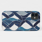 Blaues Wellenmuster 01 Case-Mate iPhone Hülle (Rückseite (Horizontal))