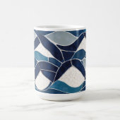 Blaues Wellenmuster 01 Kaffeetasse (Mittel)