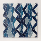 Blaues Wellenmuster 01 Puzzle (Horizontal)
