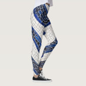 Blaues Wellenmuster 04 Leggings (Rechts)