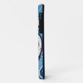 Blaues Wellenmuster 05 Case-Mate iPhone Hülle (Hinten/Links)