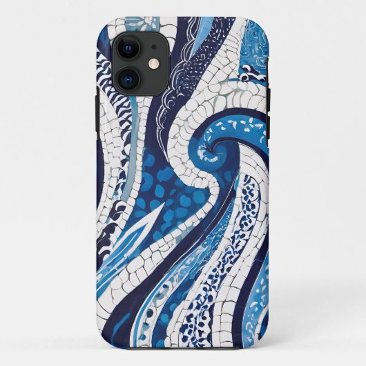 Blaues Wellenmuster 05 Case-Mate iPhone Hülle (Rückseite)