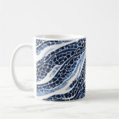 Blaues Wellenmuster 15 Kaffeetasse (Links)
