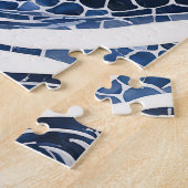 Blaues Wellenmuster 15 Puzzle (Seite)