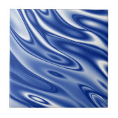 Blaues Wellenmuster Fliese (Vorderseite)