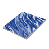 Blaues Wellenmuster Fliese (Seite)