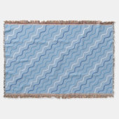 Blaues Wellenmuster-Wurfdecke Decke (Vorderseite)