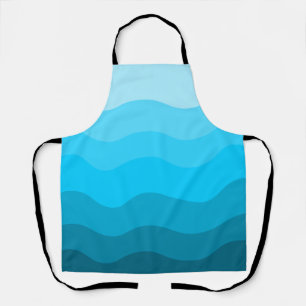 Blaues Wellenverlauf Schürze