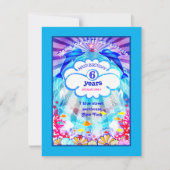 Blaues ​ ​ Welt Delfinkarren Einladung (Vorderseite)