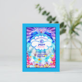 Blaues Welt Delfinkarren Einladung (Stehend Vorderseite)