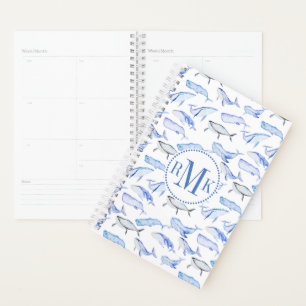 Blaues Whale-Muster Planer