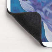 Blaues Whippet Mousepad (Ecke)