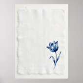 Blaues Wildblumen-Botanik-Poster Poster (Vorne)