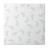 Blaues Wildblumenmuster Fliese (Vorderseite)