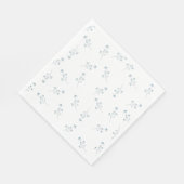 Blaues Wildblumenmuster Serviette (Ecke)