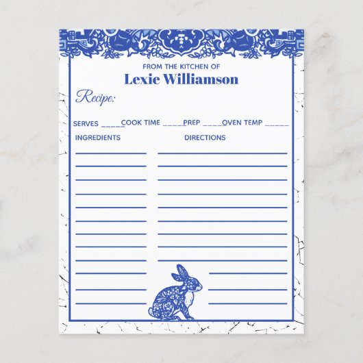 Blaues Wildkaninchen aus Küche nach Maß (Vorderseite)