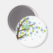 Blaues, windiges Baumkraut Magnet (Vorderseite/Rückseite)