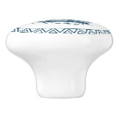 Blaues Windschiff Keramikknauf (Seitenansicht)