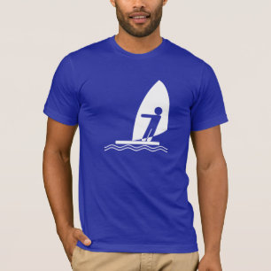 Blaues Windsurfing T-Shirt