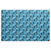 Blaues Winter-Sasquatch und Pine Trees Muster Stoff (Fat Quarter (45,7 x 55,9 cm))