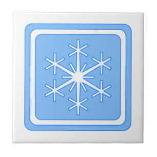 Blaues Winter-Zeichen Fliese
