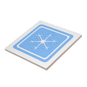 Blaues Winter-Zeichen Fliese (Seite)