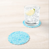 Blaues Wintergeschenk & Stechpalme, Weihnachtsfeie Untersetzer (Vor Ort)