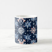 Blaues Wintermuster Kaffeetasse (Mittel)