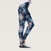 Blaues Wintermuster Leggings (Rechts)