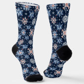 Blaues Wintermuster Socken (Gewinkelt)