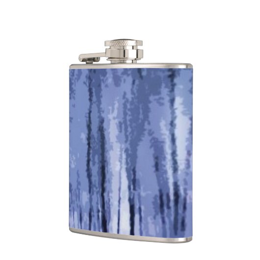 Blaues Winterwald Flachmann (Links)