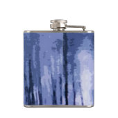 Blaues Winterwald Flachmann (Rückseite)