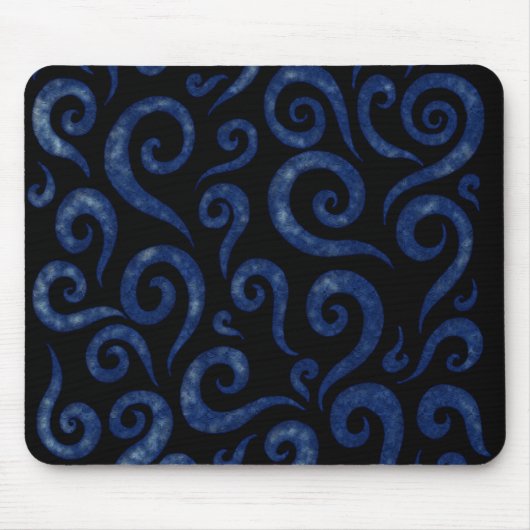 Blaues Wirbel-Muster Mousepad (Vorne)
