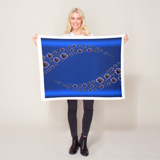 Blaues Wirbel-Schaufel-Muster-Fleece-Decke Fleecedecke (Beispiel)
