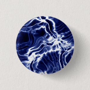 Blaues wirbelndes Muster Button