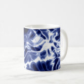 Blaues wirbelndes Muster Kaffeetasse (VorderseiteRechts)