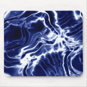 Blaues wirbelndes Muster  Mousepad