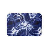 Blaues Wirbles Muster Badematte (Vorderseite)