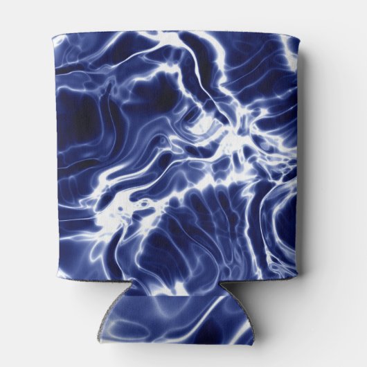 Blaues Wirbles Muster Dosenkühler (Rückseite)