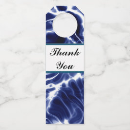 Blaues Wirbles Muster Flaschenanhänger