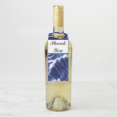 Blaues Wirbles Muster Flaschenanhänger (Auf Flasche)