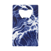 Blaues Wirbles Muster Geldbeutel Flaschenöffner (Rückseite)