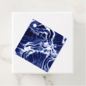 Blaues Wirbles Muster Geschenkanhänger (Beispiel)