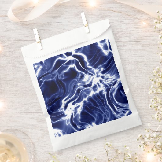 Blaues Wirbles Muster Geschenktütchen (Ausgeschnitten)